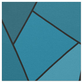 Tela geométrica verde azulada abstracta de los