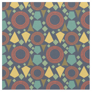 Tela Geométrico azul de Mid Century