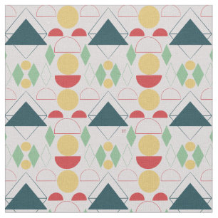 Tela Geométrico de Gris Mod de Mid Century 