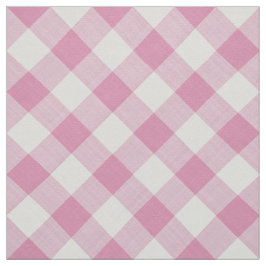 Tela Geométrico del patrón de chequeos de Gingham rosa