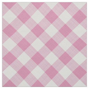 Tela Geométrico del patrón de chequeos de Gingham rosa 
