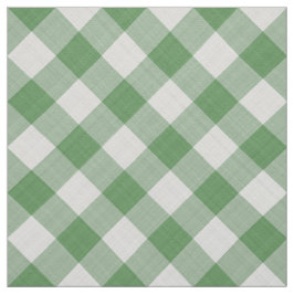 Tela Geométrico del patrón de cheques de Gingham verde