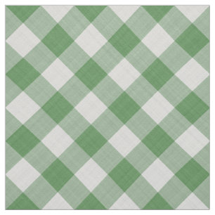 Tela Geométrico del patrón de cheques de Gingham verde 