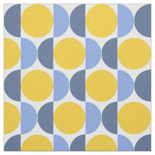 Tela Geométrico moderno azul y amarillo