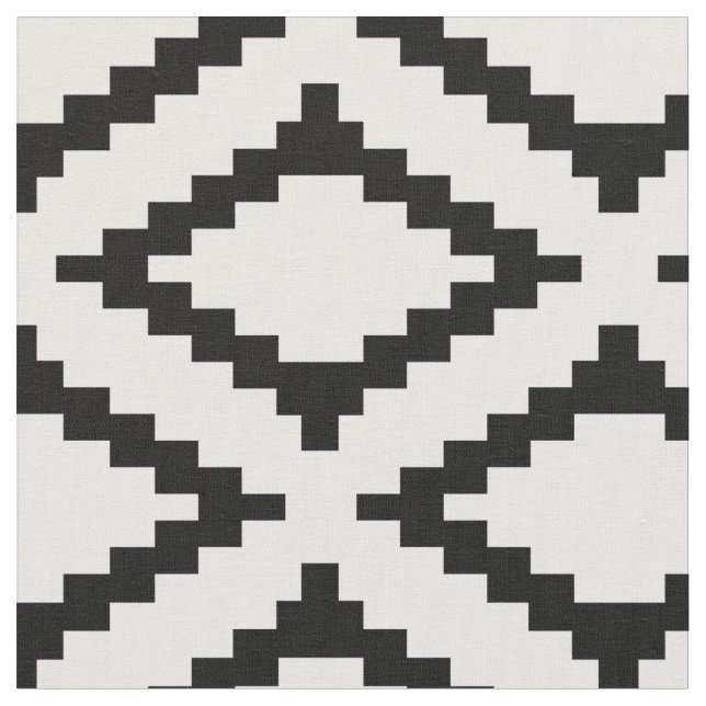 Tela Geométrico moderno rosado, blanco, y negro (De cerca)