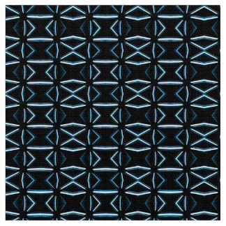 Tela Geométrico negro y azul del estilo atómico de los