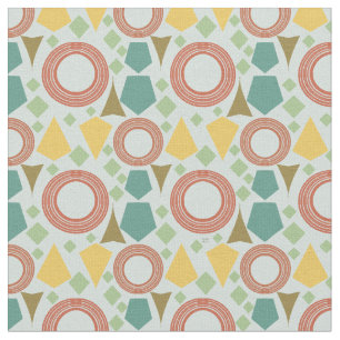 Tela Geométrico Pastel de Mid Century 