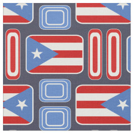 Tela Geométrico: Retro: Puertorriqueño: Bandera