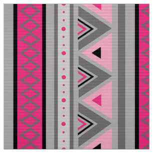 Tela Geométrico, rosa y gris del suroeste moderno