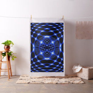 Tela Gglob azul neón fractal