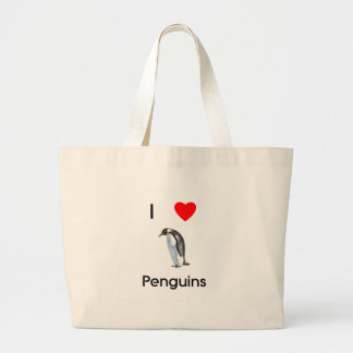 Tela Gigante Amo el bolso de los pingüinos