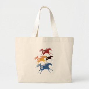 Tela Gigante Bolso antiguo de los caballos