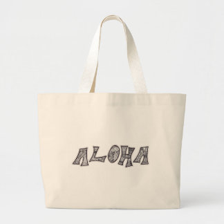 Tela Gigante Bolso blanco y negro de la hawaiana