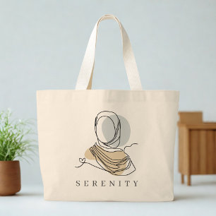 Tela Gigante Bolso de arte de línea de Hijab personalizado   Dí