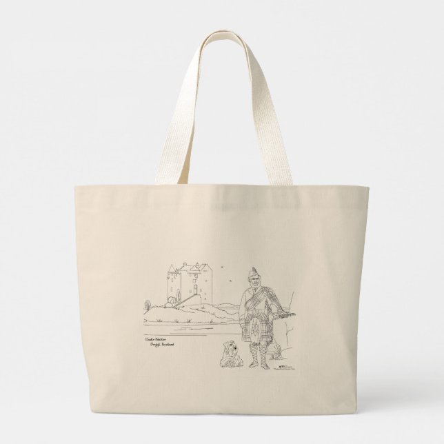 Tela Gigante Bolso de Castle Stalker, Argyll Escocia (Reverso)