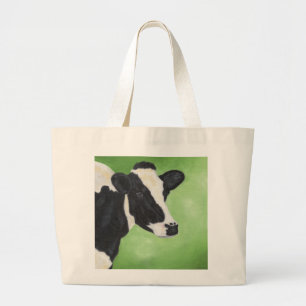Tela Gigante Bolso de compras de la vaca de Holstein