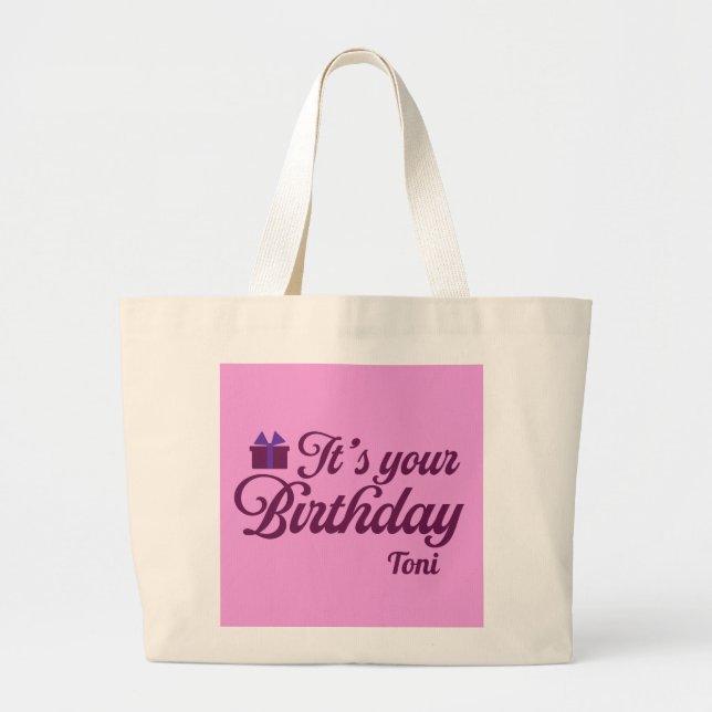 Tela Gigante Bolso de cumpleaños (Frente)