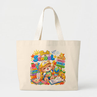 Tela Gigante Bolso de estudio Kawaii Bear para volver a la escu
