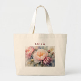 Tela Gigante Bolso de flores de boda con acuarela soñadora