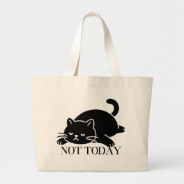 Tela Gigante Bolso de gato Not Today Diseño de arte lindo