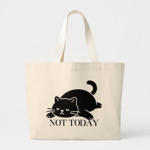 Tela Gigante Bolso de gato Not Today Diseño de arte lindo