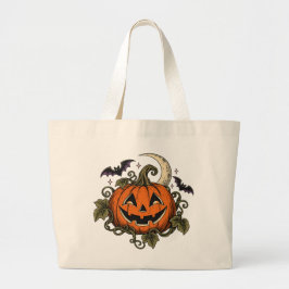 Tela Gigante Bolso de Halloween vintage de Jack-o-Lantern