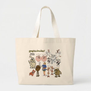 Tela Gigante Bolso de la casa de fieras de Graphicdoodle