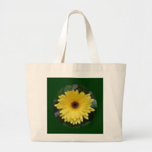 Tela Gigante Bolso de la lona, margarita africana amarilla,