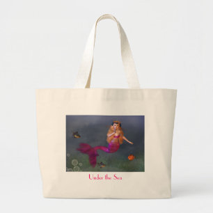 Tela Gigante Bolso de la sirena de las rosas fuertes