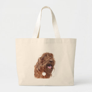 Tela Gigante Bolso de Labradoodle #1 del chocolate