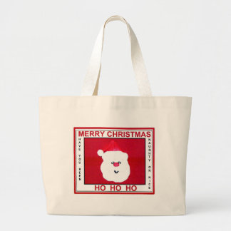 TELA GIGANTE BOLSO DE LAS FELICES NAVIDAD HO HO HO