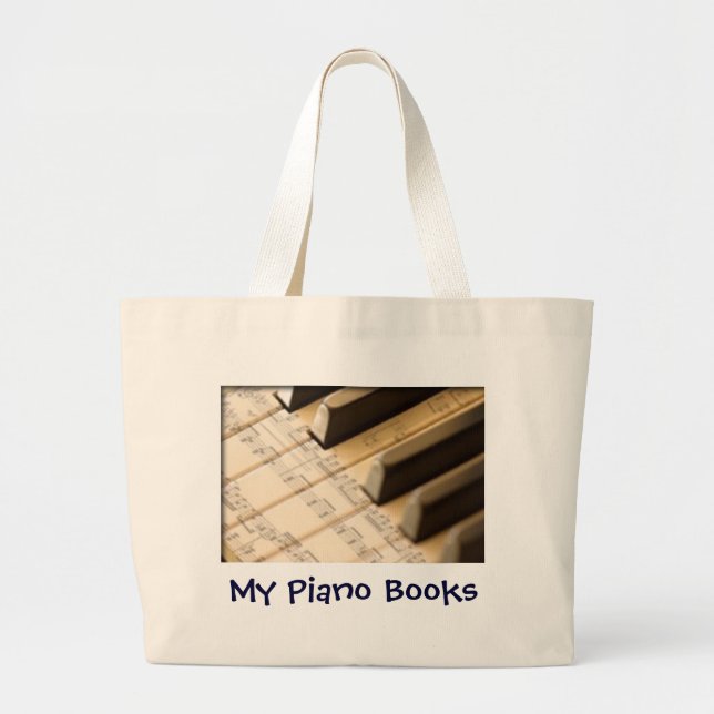 Tela Gigante Bolso de libros del piano (Frente)