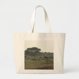 Tela Gigante Bolso de los elefantes, colección africana del