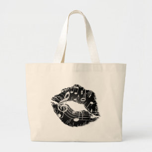 Tela Gigante Bolso de los labios de la música