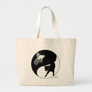 Tela Gigante Bolso de los pescados y del gato de YinYang
