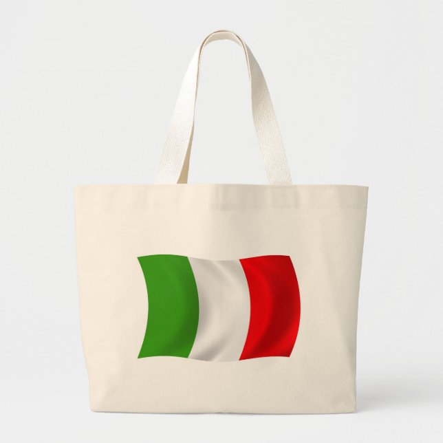 Tela Gigante Bolso de mano con la bandera de Italia (Frente)