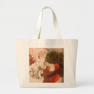 Tela Gigante Bolso de mano con Santa