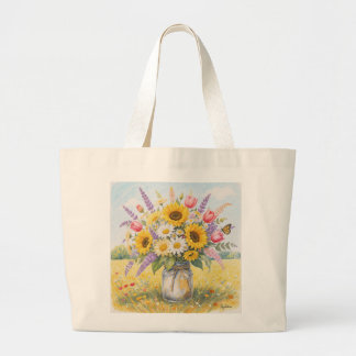 Tela Gigante Bolso de mano de arte personalizado: elegante y ec