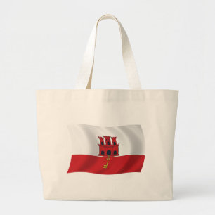 Tela Gigante Bolso de mano de la bandera de Gibraltar