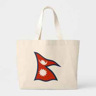Tela Gigante Bolso de mano de la bandera de Nepal