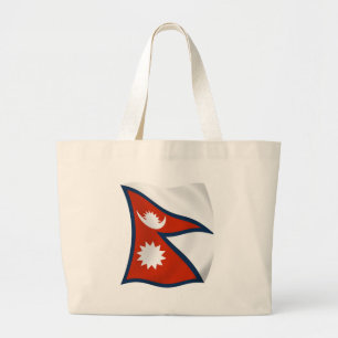 Tela Gigante Bolso de mano de la bandera de Nepal