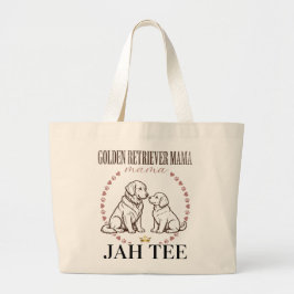 Tela Gigante Bolso de mano de lujo para mamá de Golden Retrieve