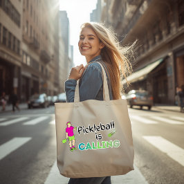 Tela Gigante Bolso de mano de Pickleball está llamando