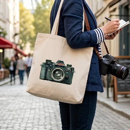 Tela Gigante Bolso de mano personalizado de cámara vintage