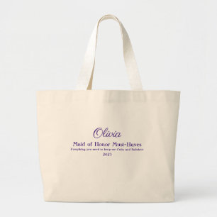 Tela Gigante Bolso de mano personalizado de dama de honor
