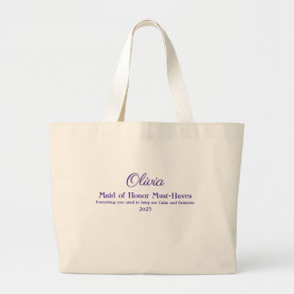 Tela Gigante Bolso de mano personalizado de dama de honor