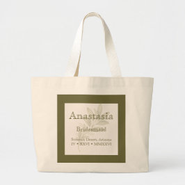 Tela Gigante Bolso de mano personalizado para dama de honor