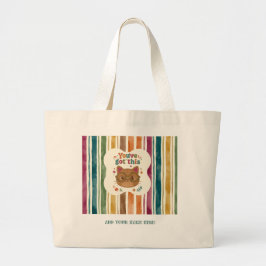 Tela Gigante Bolso de mano personalizado para gato | Libros esc