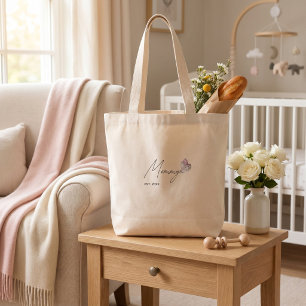 Tela Gigante Bolso de mano personalizado para Mamá EST. Año reg