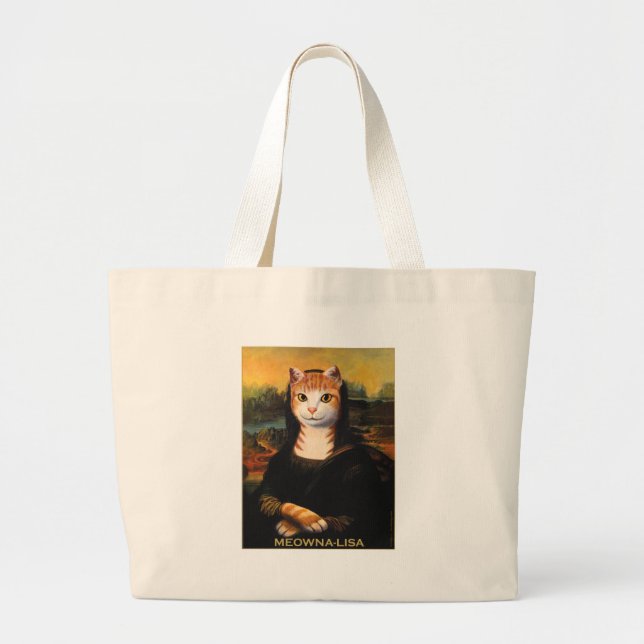 Tela Gigante Bolso de Meowna Lisa (Frente)